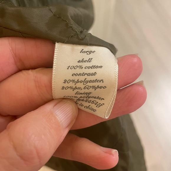 Thread & Supply Olive Coat with Faux Leather Sleeves - Picture 9 of 15